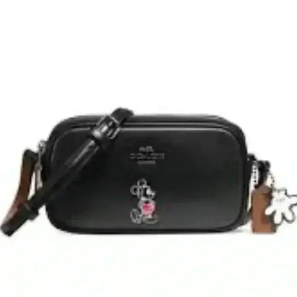Disney X Coach Mickey Mouse Small Black Crossbody LIMITED EDITION Leather Bag - Picture 1 of 12